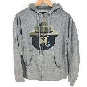 Bad Smokey the Bear hoodie- with lit match.